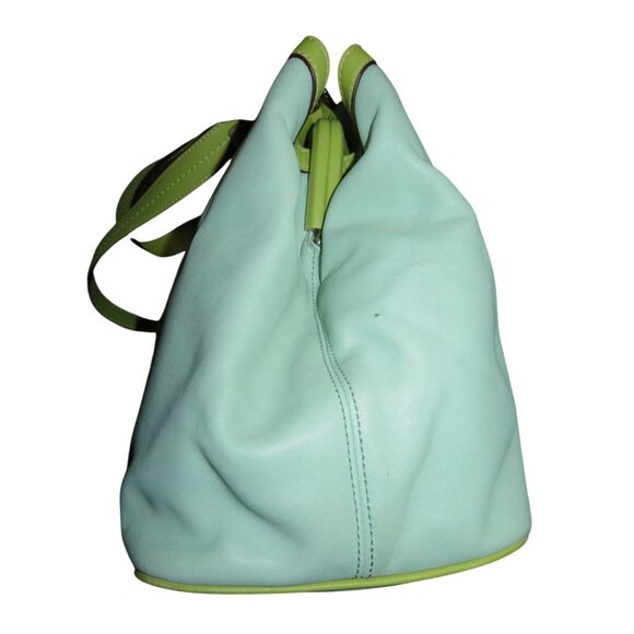 SOLD Coach 2008 Laura & Bonnie Seafoam Green Full Grain Leather Bag & Wallet Set - Picture 7 of 16